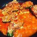 鶏皮好子's cooksnap of when they made ピーマンの肉詰め・フレッシュトマトソース.