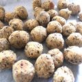ringer193's cooksnap of when they made 糖質オフお菓子♪おから黒胡麻きな粉ボール.