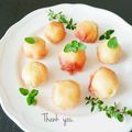megmicky's cooksnap of when they made ✿ワインに✿チーズ入りポテトの生ハム包み.