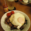 05★09's cooksnap of when they made ひき肉エスニック弁当、目玉焼きのっけ.