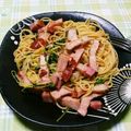えま＊'s cooksnap of when they made 豆苗ときのこの和風パスタ.