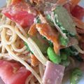 ペンギン3's cooksnap of when they made 混ぜるだけ♪トマトとゴマの冷製パスタ.