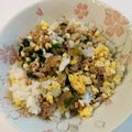 クッキング一年生's cooksnap of when they made 鶏そぼろ丼★人参玉ねぎ入り☆お弁当にも！.