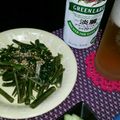 あずき大好物's cooksnap of when they made ビールのお供に☆空心菜のにんにく炒め☆.