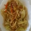 認知症介護's cooksnap of when they made 麺つゆマヨ焼きうどん。.
