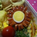 いちごゆか's cooksnap of when they made ☆キャラ弁♬ウインナーのひまわり☆.