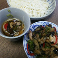 ☆みいKK☆'s cooksnap of when they made そうめん☆なすとピーマンと豚肉と一緒に.