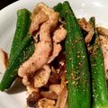 おねぎねぎ's cooksnap of when they made 豚肉とオクラの炒め物.