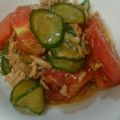 miyarobo's cooksnap of when they made トマトときゅうりのツナサラダ.