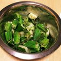 あゆまん１０１０'s cooksnap of when they made オクラときゅうりの梅肉和え.