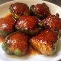 saracocoro's cooksnap of when they made ＊ピーマンの肉詰めのみそ照り焼き＊.