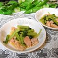 mielle's cooksnap of when they made 鶏皮＆菜っ葉で酸っぱ美味しい炒めもの.