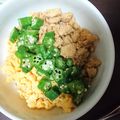 ゆゆいし's cooksnap of when they made ☆オクラの三色丼☆.