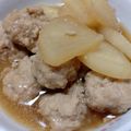 レオミウ's cooksnap of when they made ❀豚ミンチと大根舞茸の煮物❀.