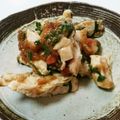 ももカピ's cooksnap of when they made 簡単♪鶏ささみの梅和え.