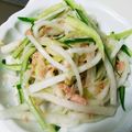 タルタルチキン南蛮's cooksnap of when they made 混ぜるだけで簡単！大根と胡瓜のツナサラダ.