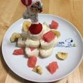 ☆たな☆'s cooksnap of when they made 簡単！食パンで☆１歳の誕生日ロールケーキ.