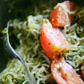 サオ食堂's cooksnap of when they made ささみとトマトのしらたきバジルパスタ.