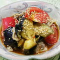 umi☆neco's cooksnap of when they made 豚肉と茄子トマトの中華和え.