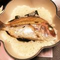 oh0301's cooksnap of when they made 鯛★(めで鯛めし)土鍋で簡単豪華！.