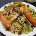 ooゆなoo's cooksnap of when they made 麺つゆで！シャウときのこのパパッとパスタ.