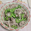 クックGW9ZS1☆'s cooksnap of when they made 豚と苦瓜と胡瓜の酢の物.