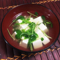 ３匹の大ぶたママ's cooksnap of when they made 蕎麦の実！豆腐・豆苗の白だしスープ♪.