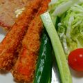 rocca※snow's cooksnap of when they made プレ農家めし◆エビフライ似にんじんフライ.