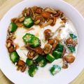 ルミちょ's cooksnap of when they made オクラと茗荷となめこのネバネバ冷奴！.