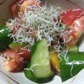 harutama's cooksnap of when they made トマトときゅうりのツンとめんつゆ和え.