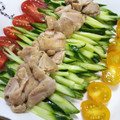 パパの手料理☆'s cooksnap of when they made 簡単！フライパンで作る蒸し鶏☆の棒棒鶏✨.
