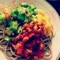 莉那❤︎'s cooksnap of when they made 便秘解消！オクラ納豆キムチのお蕎麦♡.