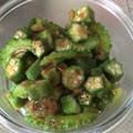 matyapy's cooksnap of when they made ゴーヤとオクラのさっぱり和え.