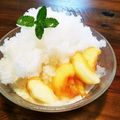 chotako's cooksnap of when they made 桃でかき氷シロップ風.