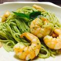 さちaro's cooksnap of when they made 海老のジェノベーゼパスタ.
