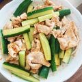 美味しく食べたい！'s cooksnap of when they made きゅうりと豚バラの韓国風.
