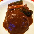 ohmagari's cooksnap of when they made フライパンひとつで　和風煮込みハンバーグ.