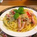 ぱる茄子's cooksnap of when they made トマトとバジルの冷製パスタ♡ドレッシング.