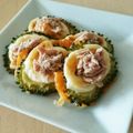 ねここfm's cooksnap of when they made 夏野菜ゴーヤのツナマヨキムチのチーズ焼き.