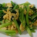 優駿蓮ママ's cooksnap of when they made 小松菜と玉子の炒めもの.