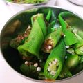 みしゃとる's cooksnap of when they made おくらの簡単すぎるゴマ鰹節和え 弁当にも.