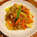 すか☆'s cooksnap of when they made 挽肉☆白滝☆中華風野菜炒め.