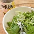 二角形's cooksnap of when they made 釜揚げしらすと水菜のぽん酢和え.