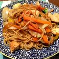 three〜a's cooksnap of when they made パスタ麺で上海風やきそば.