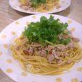 さるちゃんばなな's cooksnap of when they made 鶏ひき肉とパクチーのペペロンチーノ.
