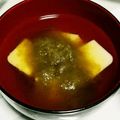 skunki's cooksnap of when they made 卵豆腐と梅干ととろろ昆布の冷たいお吸い物.