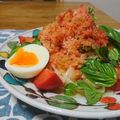 ダイナマイト漆黒's cooksnap of when they made 冷凍トマトで太陽のサラダうどん.