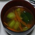 ヨシヨッシー's cooksnap of when they made チンゲン菜とにんじんの体温まるスープ.