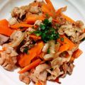 どんぐり☆彡's cooksnap of when they made 豚肉と玉ねぎ、にんじんの甘辛醤油炒め.