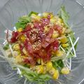 なおつん0802's cooksnap of when they made 水菜とコーンとカリカリベーコンのサラダ.